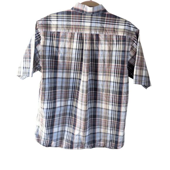 DANIEL CREMIEUX Short Sleeve Plaid Button Down Shirt Size Medium - Picture 3 of 4